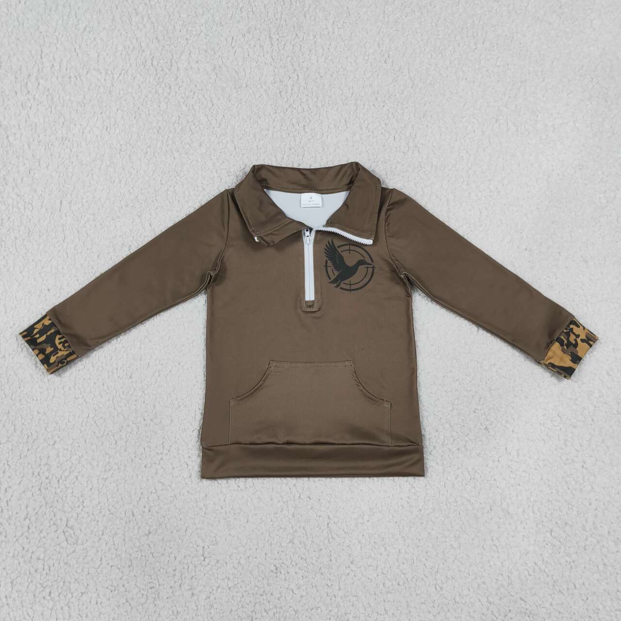 Deer print kids long sleeve pullover top