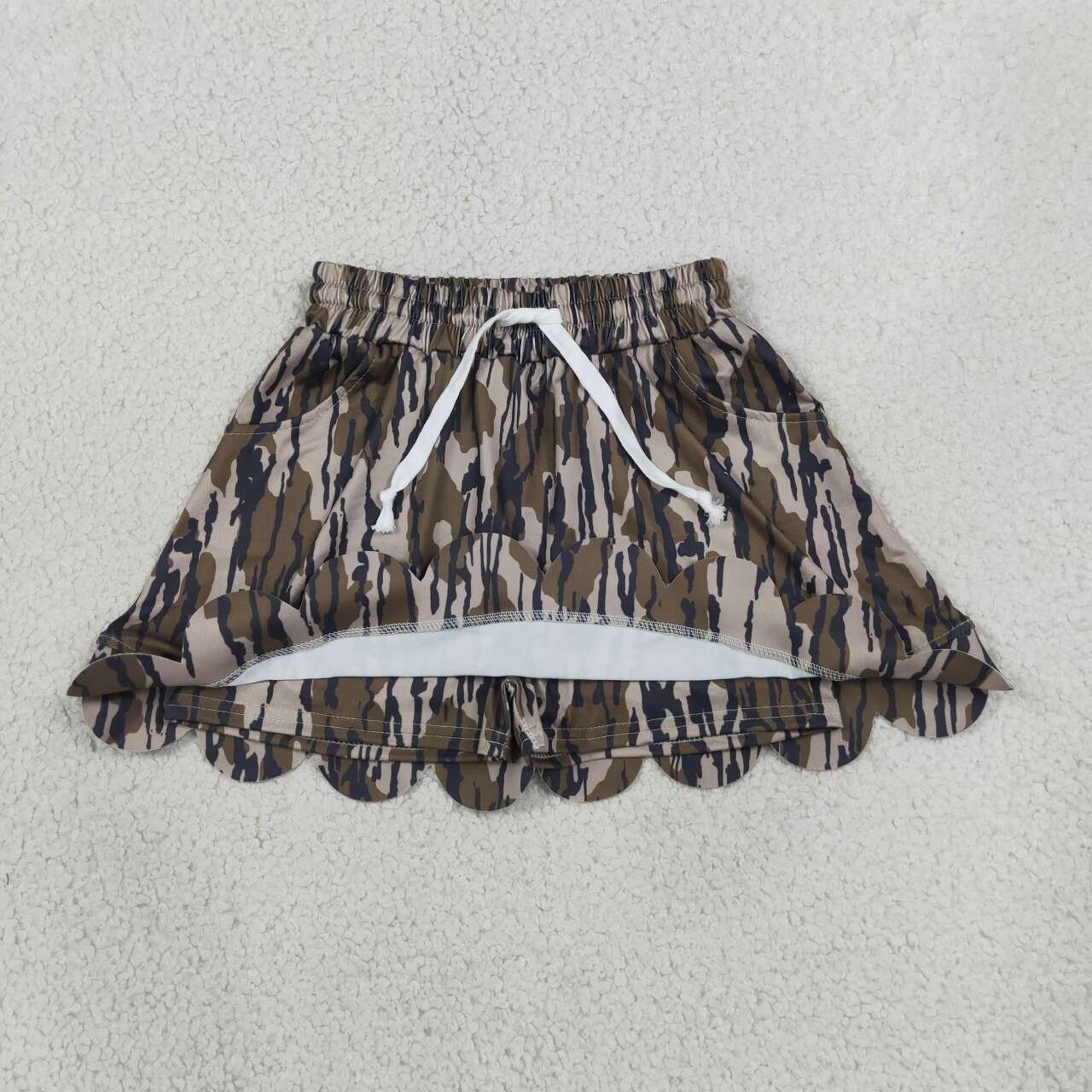 Camo print girls summer skirts