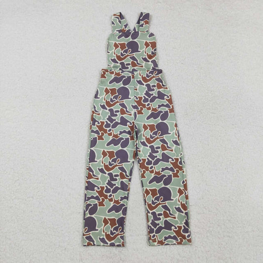 Wholesale kids clothes infant baby boy light green camo jumpsuit