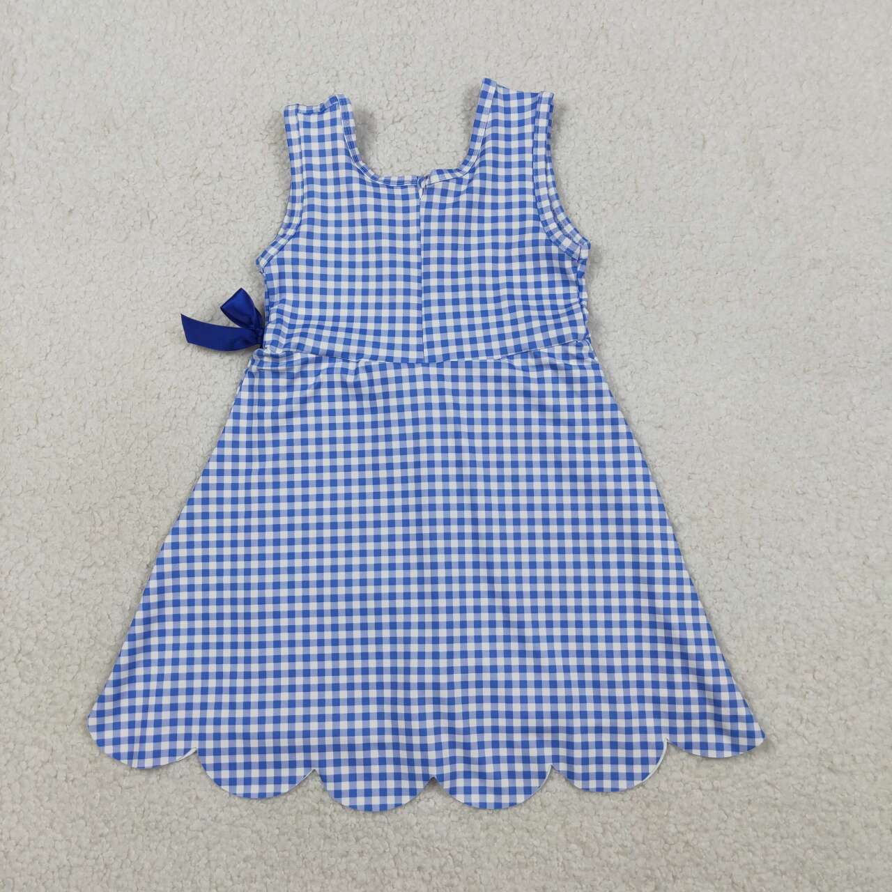Light Blue plaid design toddle baby girls active wear yoga dress