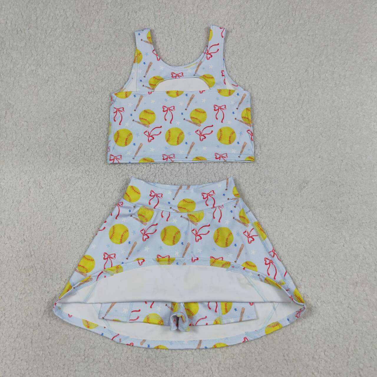 Softball design girls summer yoga dress