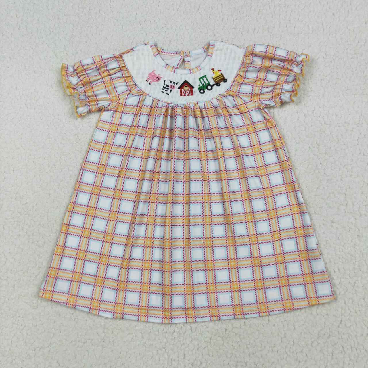 Toddle girls farm animal  smocked dress