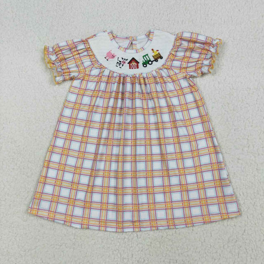 Toddle girls farm animal  smocked dress