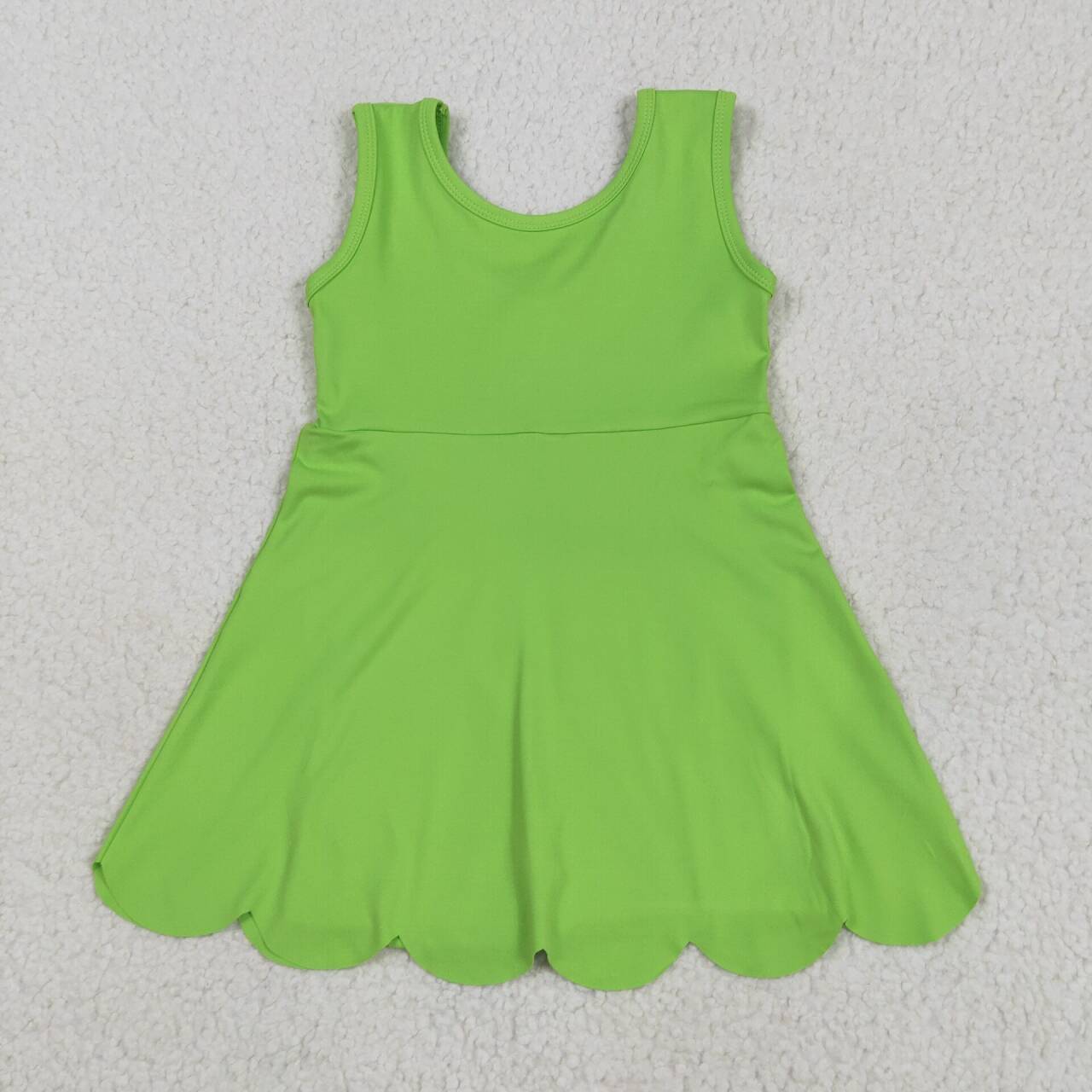 Baby girls green active wear athletic summer yoga skirt dress