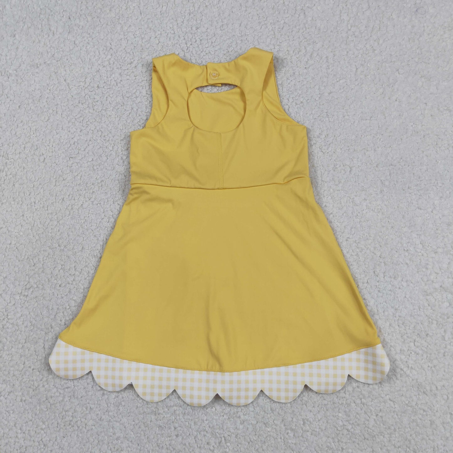 Yellow bow baby girls summer yoga dress