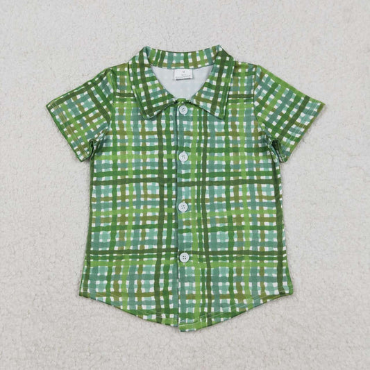 Saint Patrick's Day baby boy button shirt