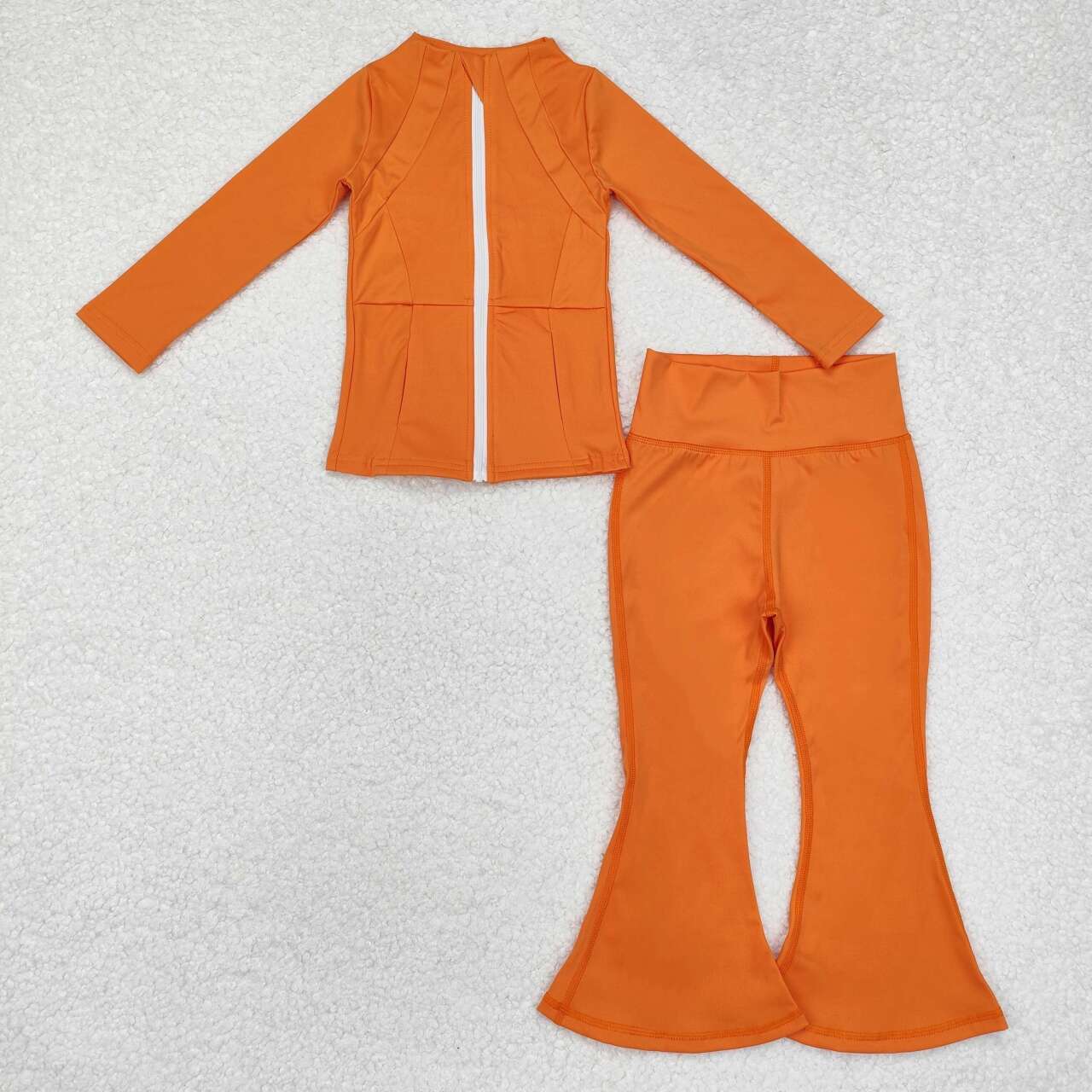 baby girls orange two pieces active wear athletic sports clothes