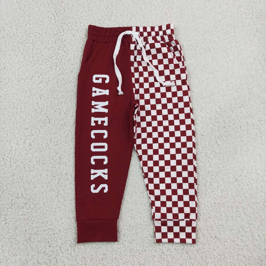 Gamecocks team print boys milk silk pants