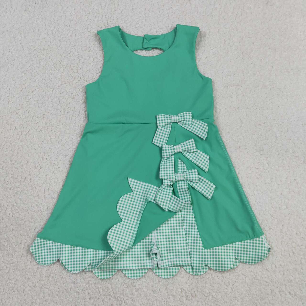 Green color baby girls yoga dress