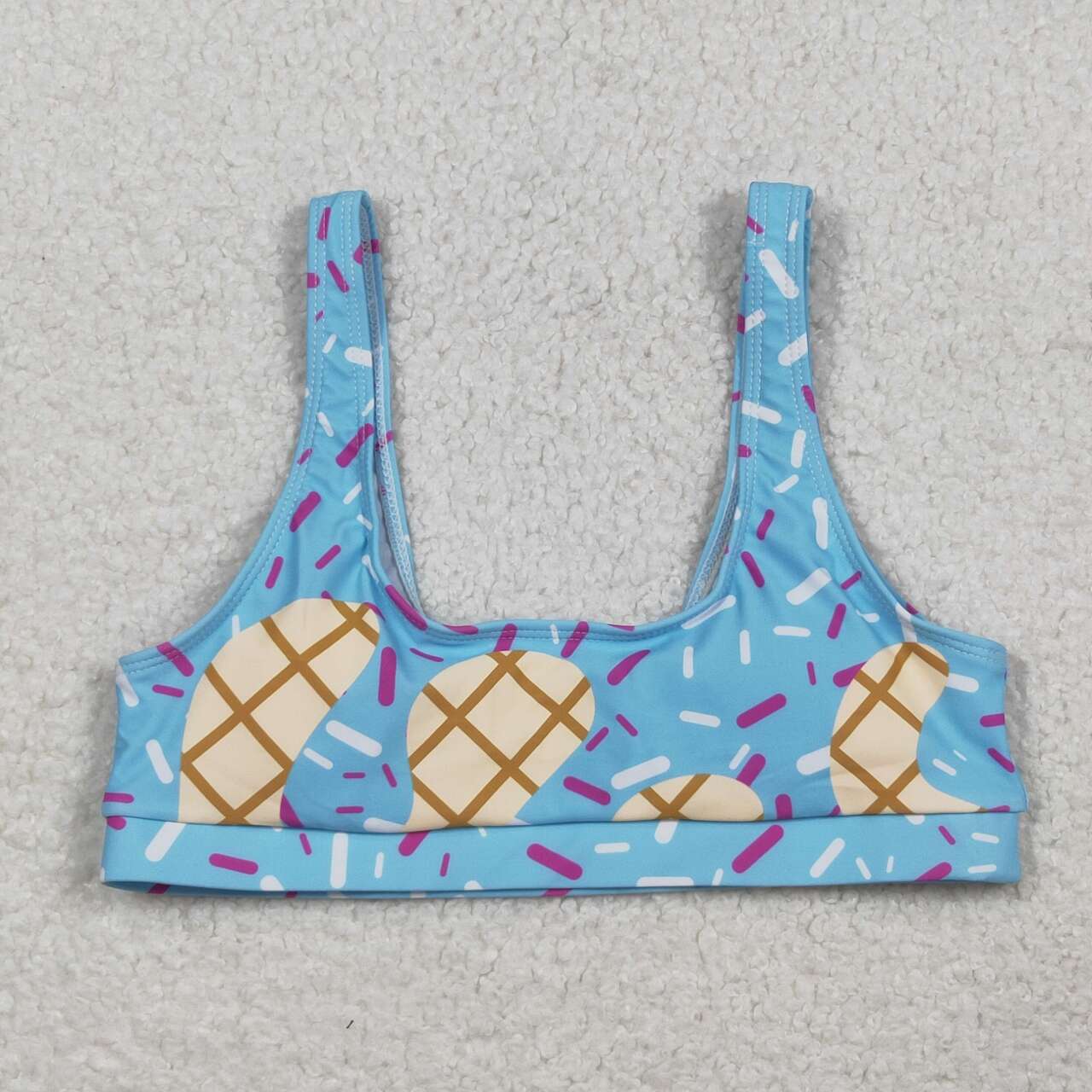 Adult women blue ice cream bra top