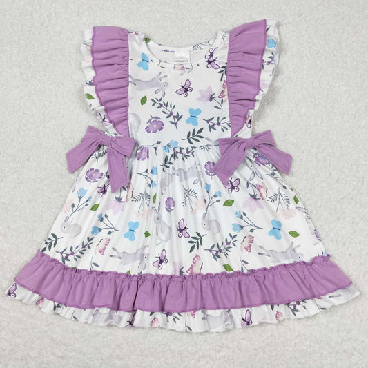 baby girls Easter bunny floral dress