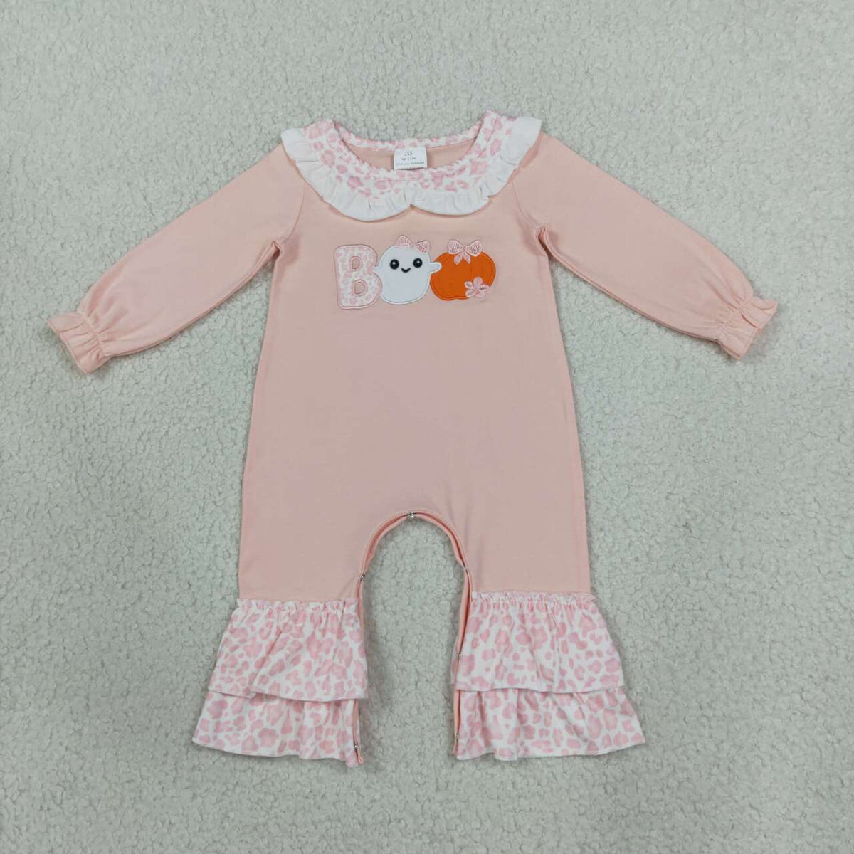 Toddle baby girl Halloween embroidery ghost pumpkin romper