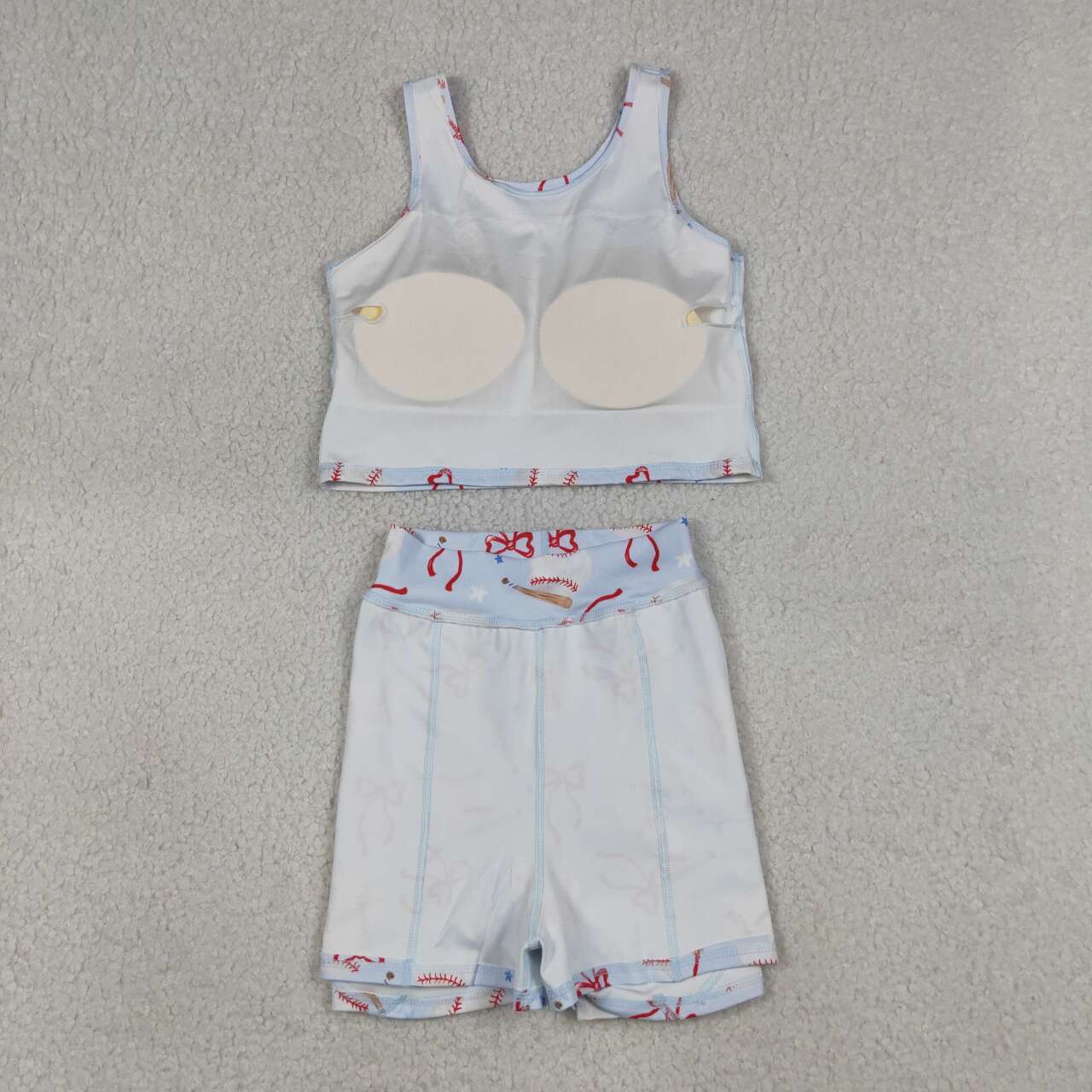 Baseball design girls summer yoga dress