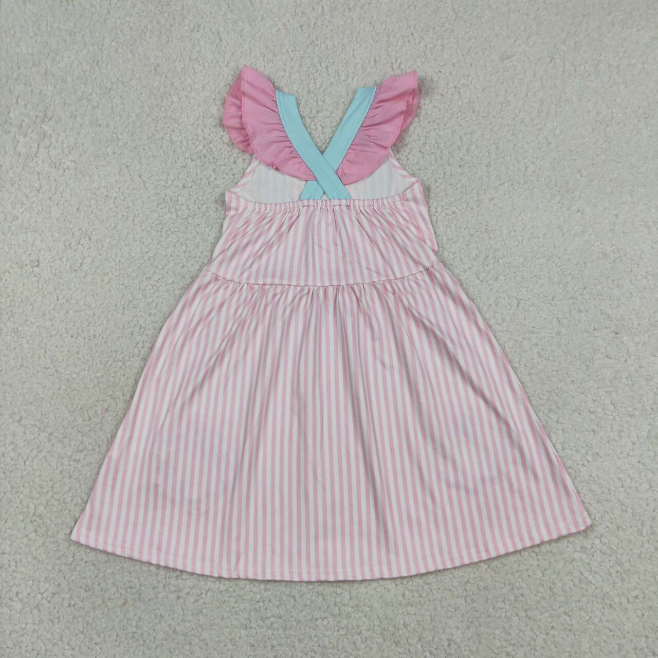 Toddle girls embroidery scallop design summer dress