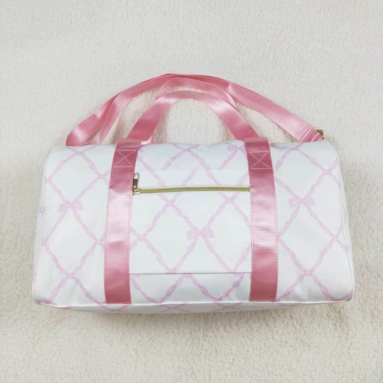 toddle baby girl pink bow sports duffle bag