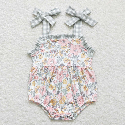 toddle girls floral straps romper