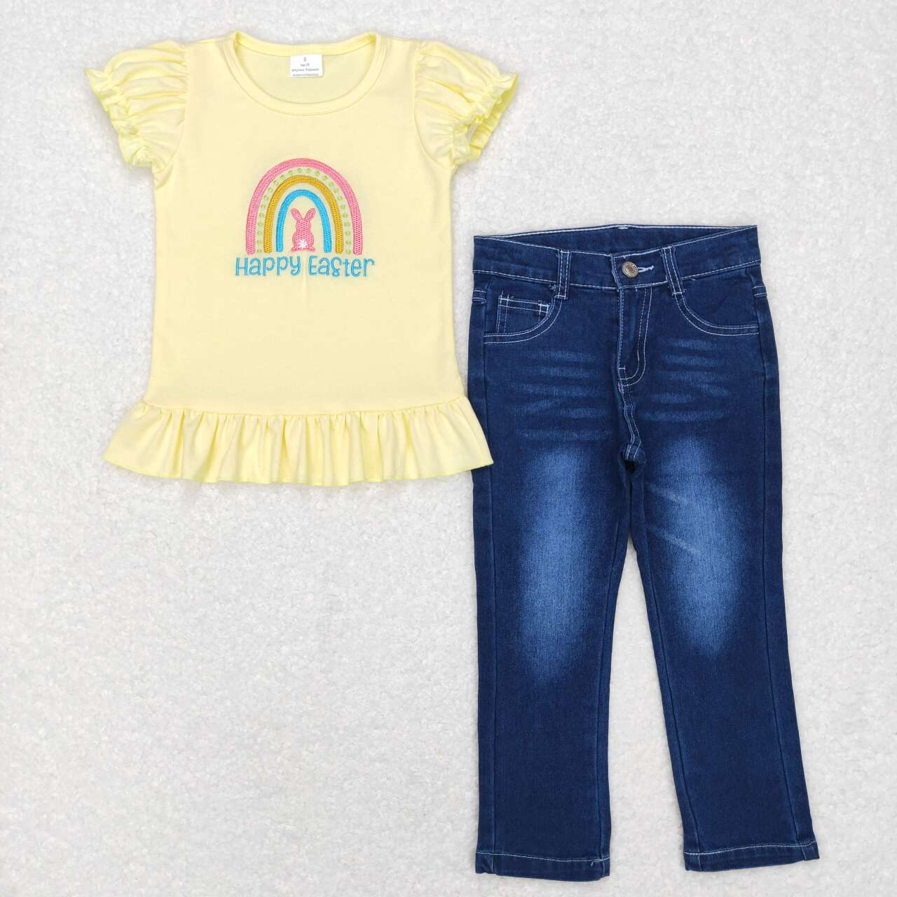 happy easter top jeans pants outfit