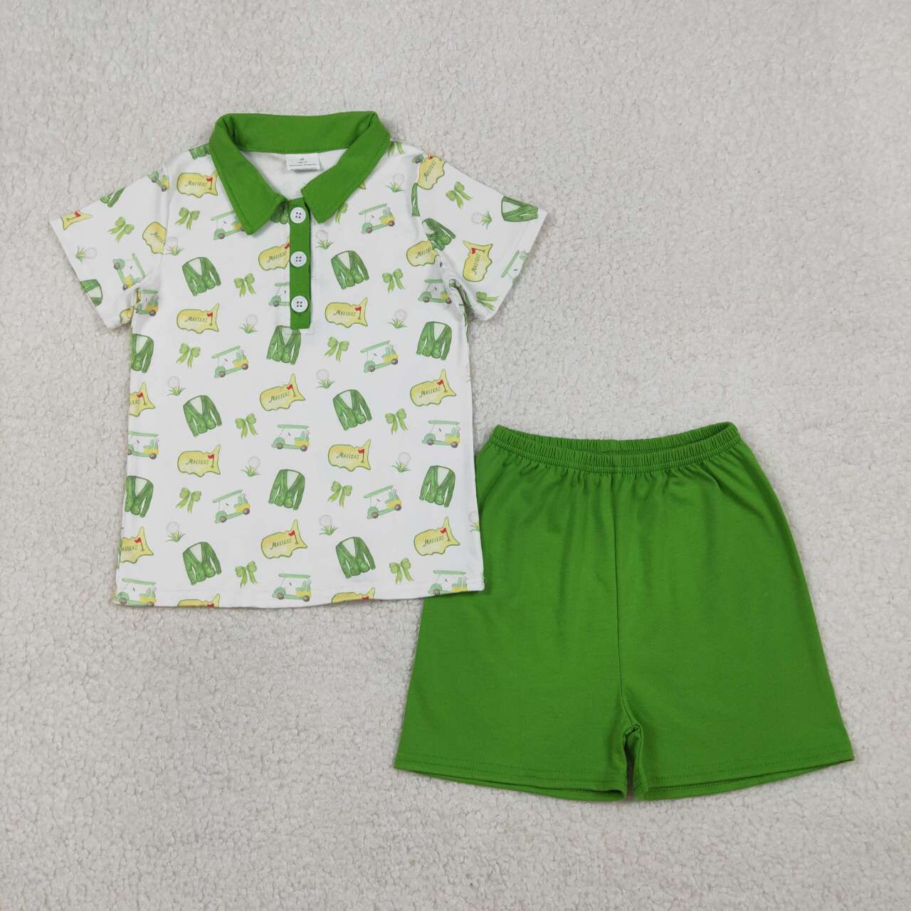 Golf top matching shorts girls summer outfit