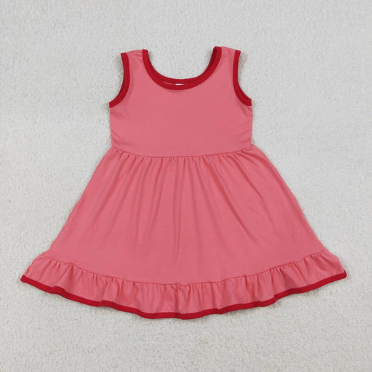 children girls coral cotton dress