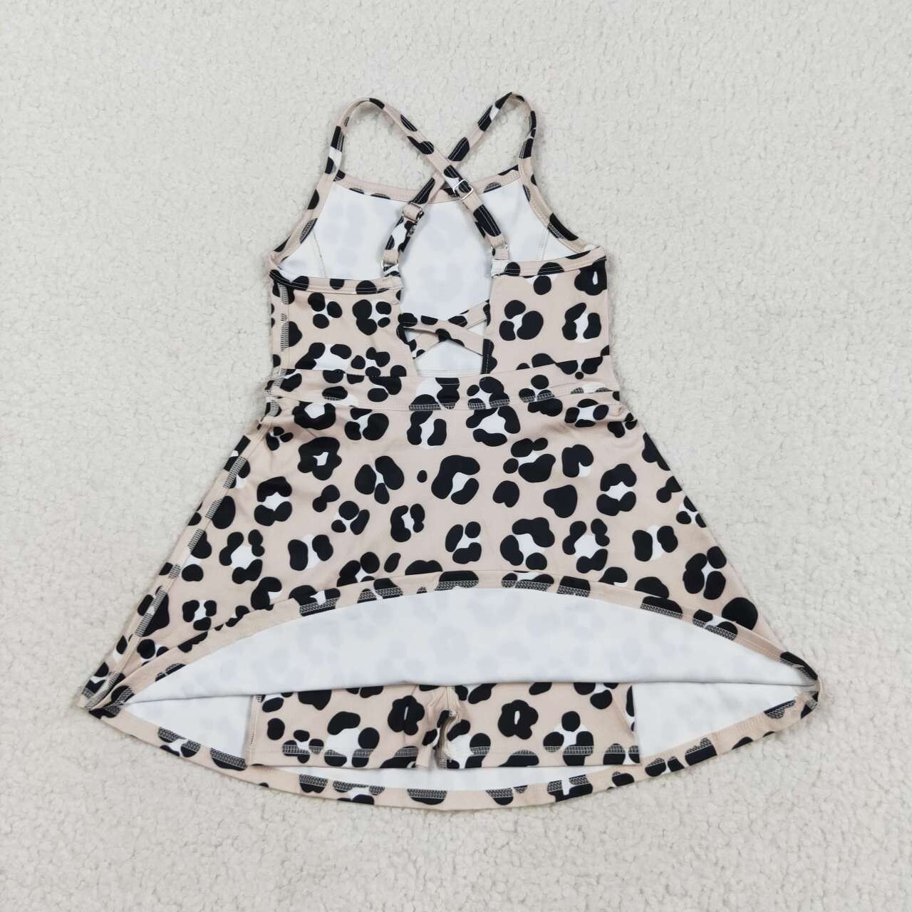 Baby girls leopard active wear athletic summer yoga  dress