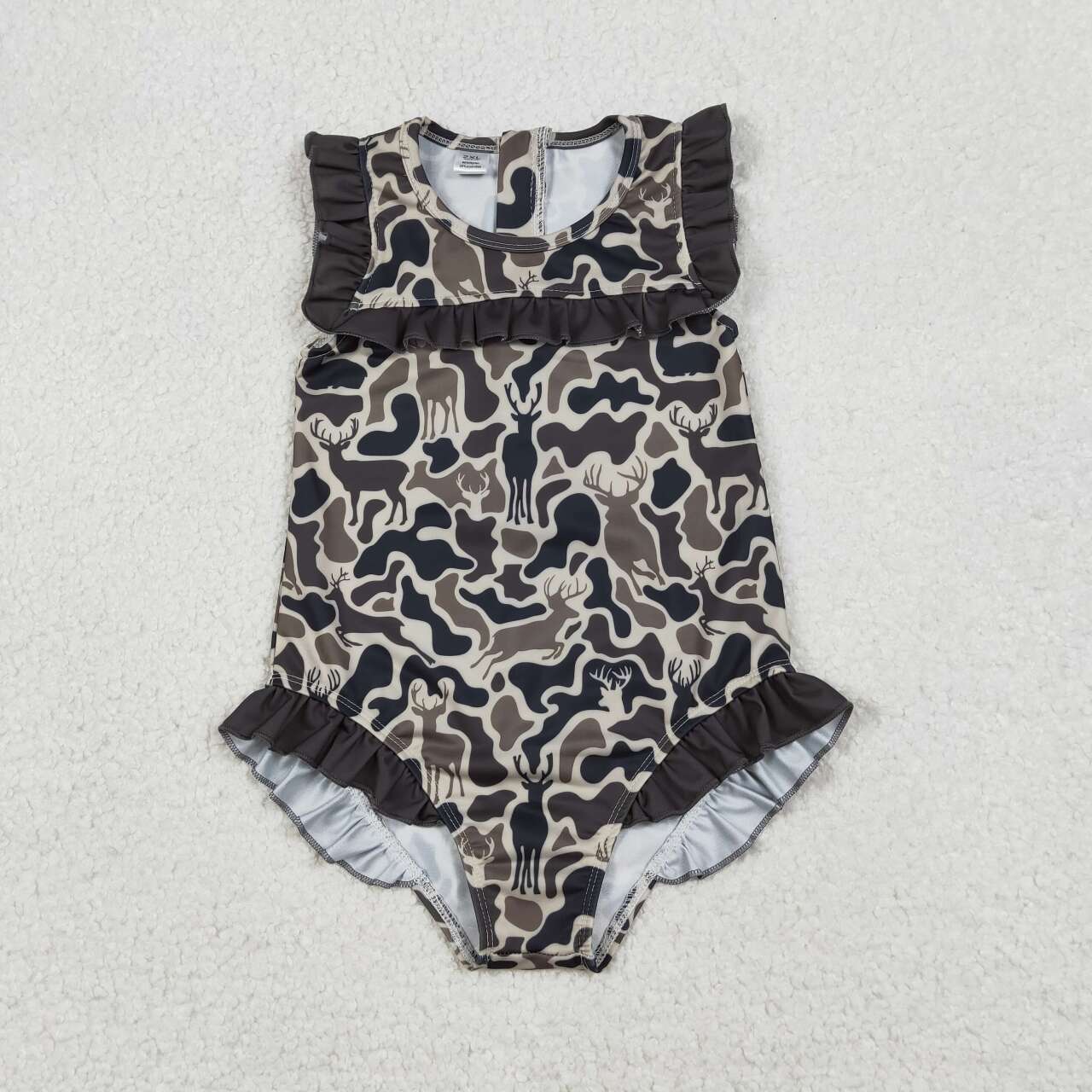 Toddle girls camo deer print one piece  swimsuit