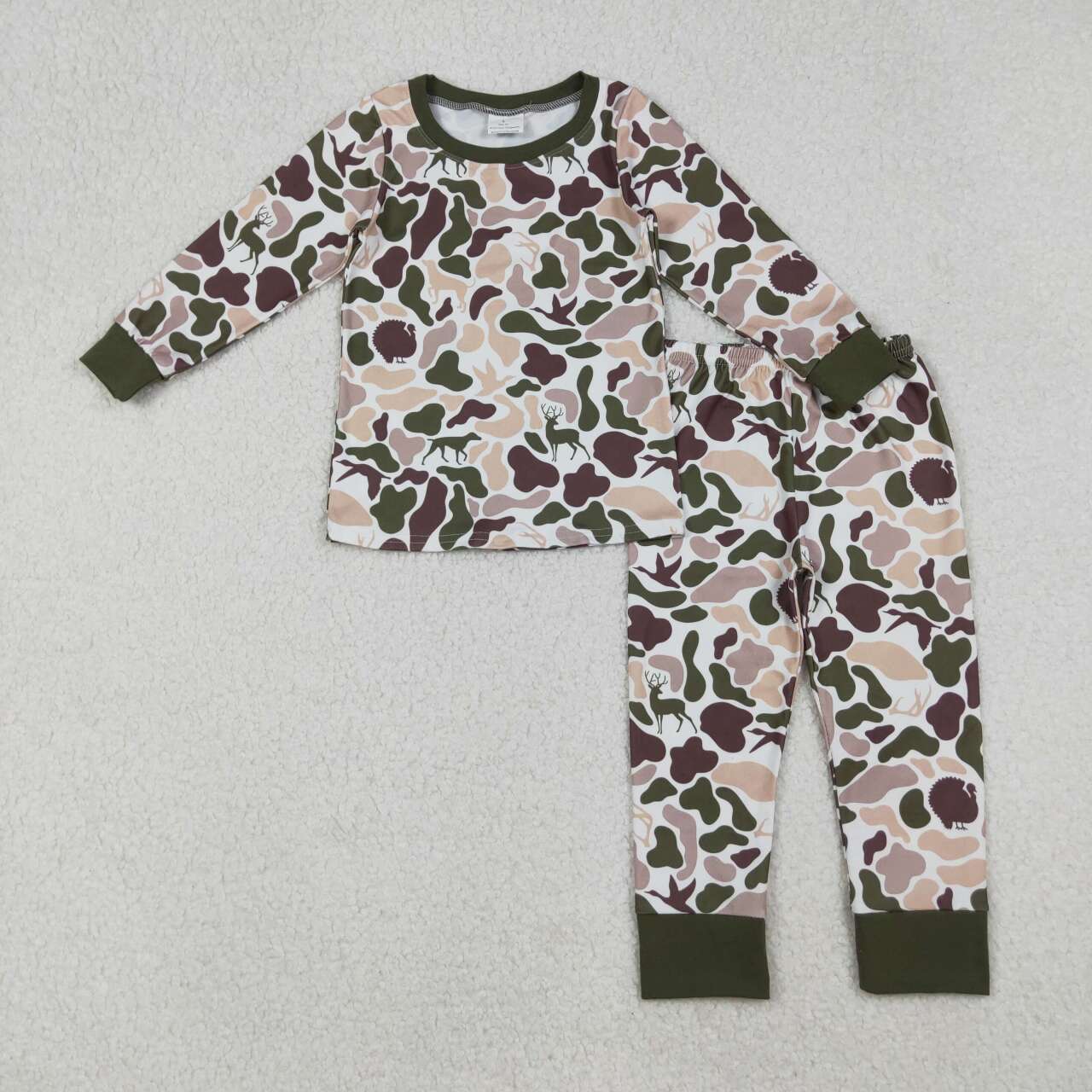 Camouflage design kids matching pajama set