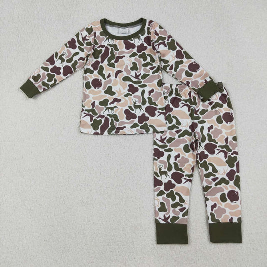 Camouflage design kids matching pajama set