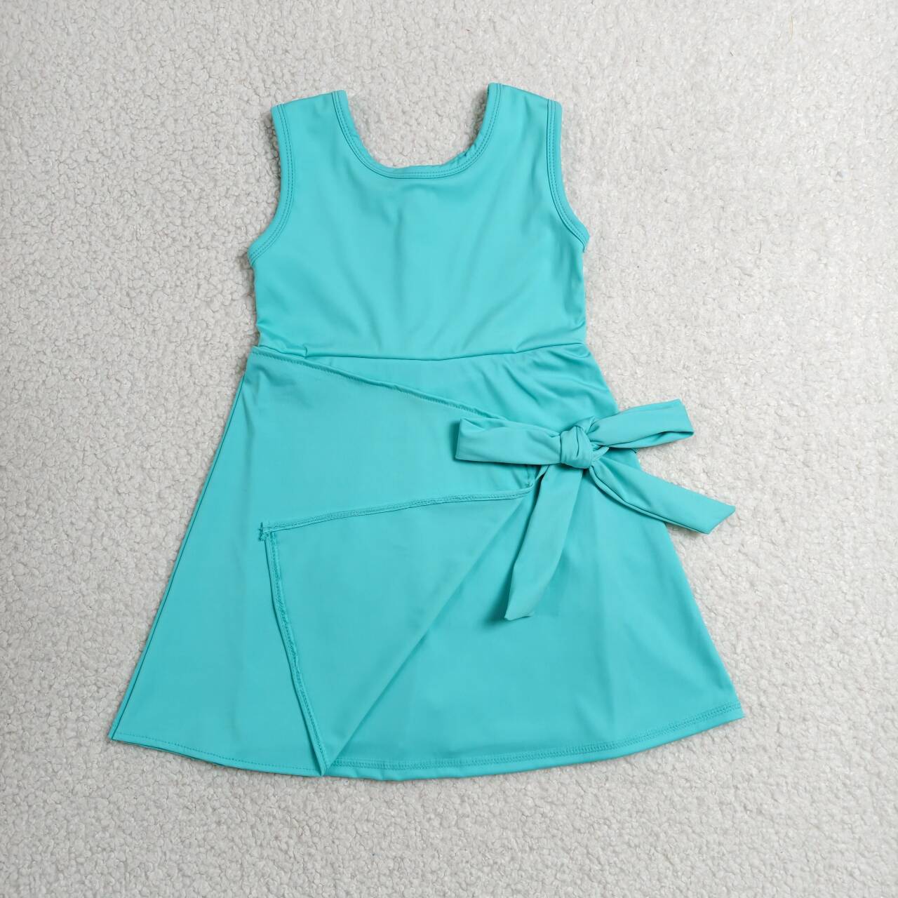 Toddle girls aqua color design summer yoga dress