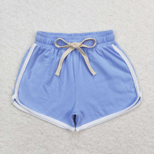toddle girls blue summer cotton shorts