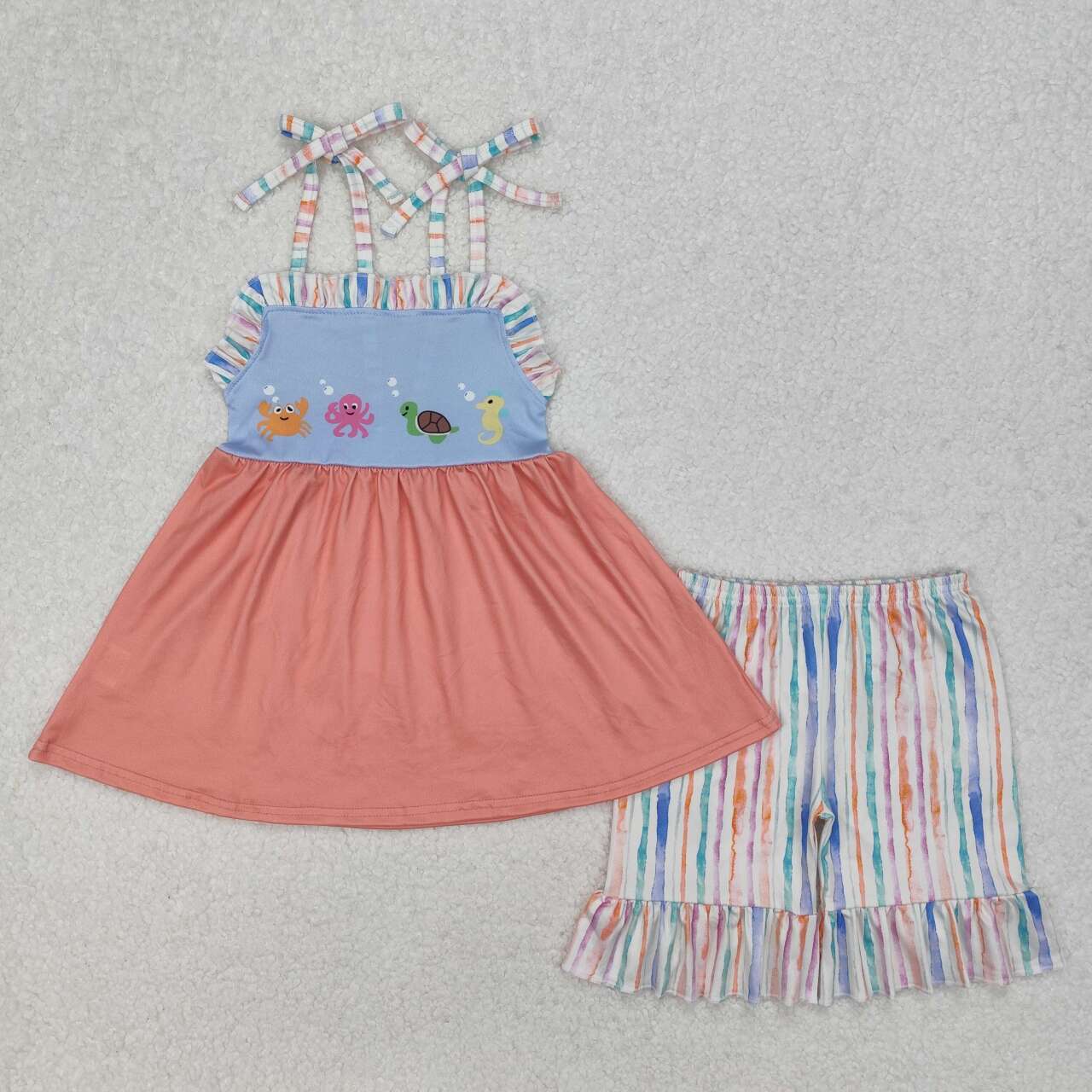 Baby girl sea animal summer beach outfit