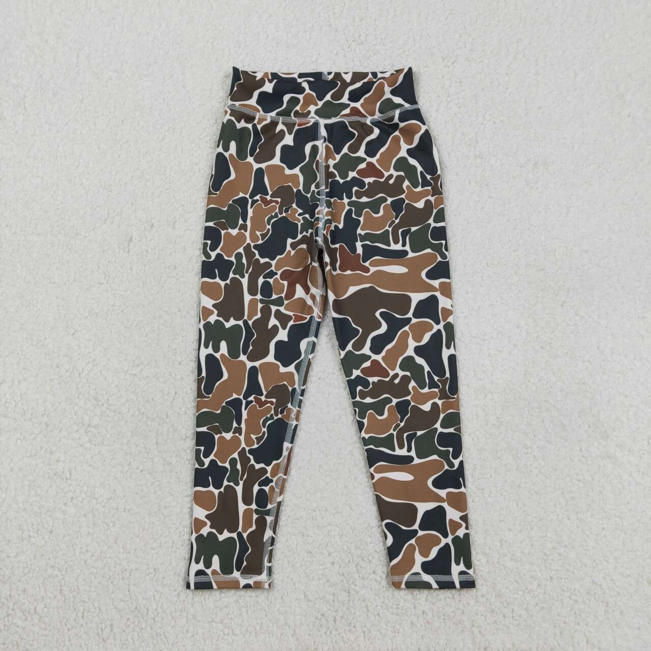 Toddle baby girls dark green camo active wear athletic legging pants