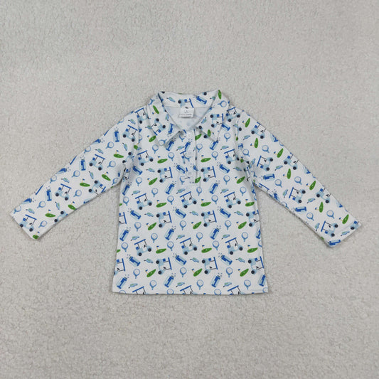 Baby Boy Long Sleeve Golf Design Pullover Top