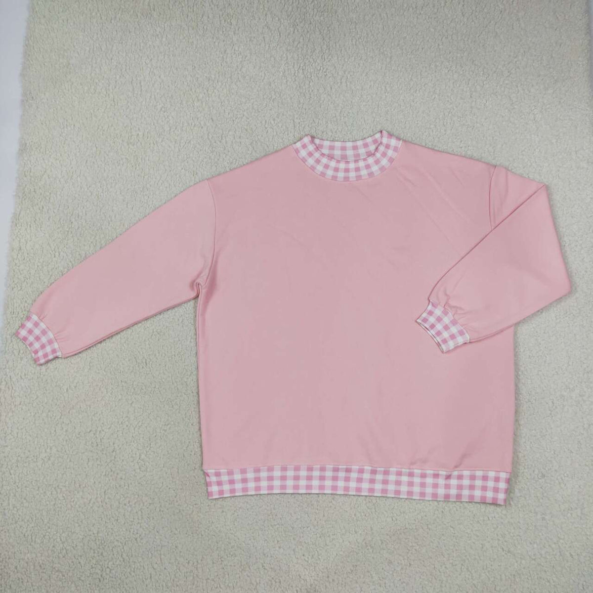 Adult women pink long sleeve spring fall swearshirt top