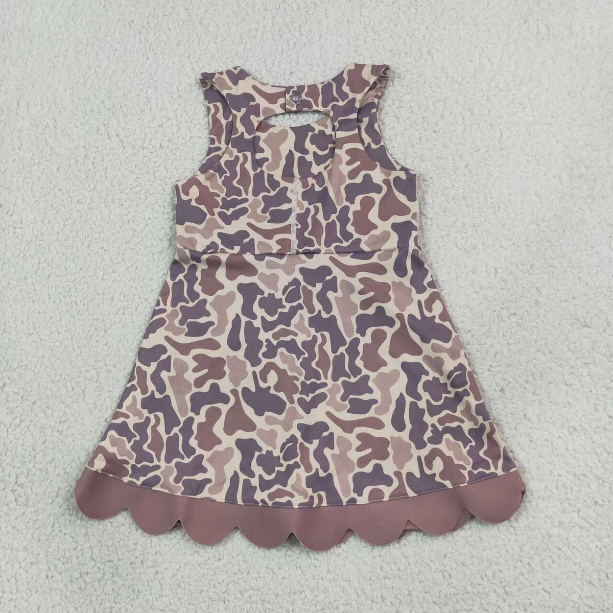 Brown camo color girls summer yoga dress