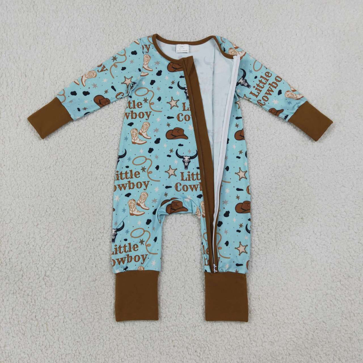 Toddle baby boy long sleeve little cowboy design romper