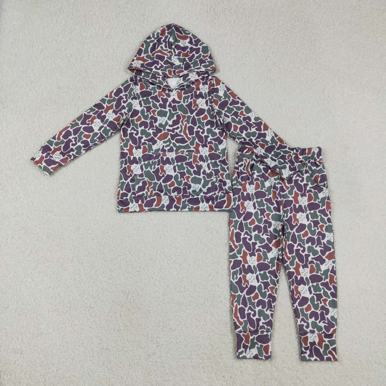 Camouflage design kids long sleeve outfit