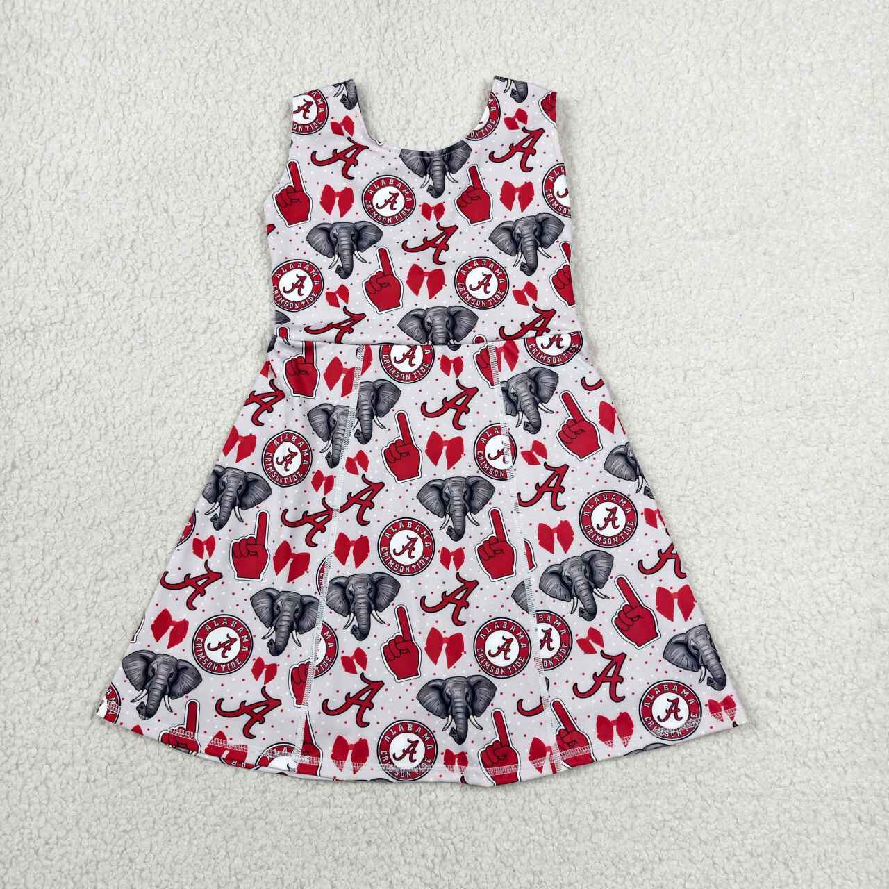 Alabama elephant design girls summer active yoga dress