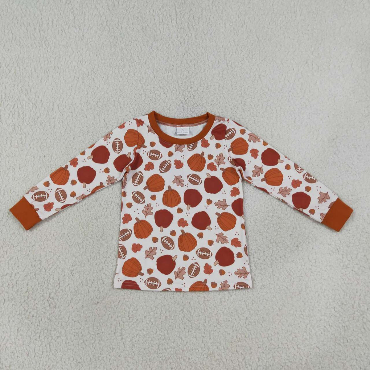 Fall pumpkin kids girl long sleeve thankgiving top