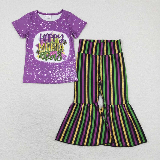 Mardi Gras Shirt matching bell bottoms clothing set