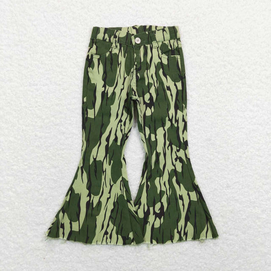 green camo flare jeans bell bottoms