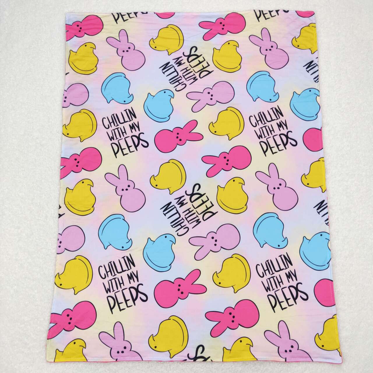 Toddle girls Easter peeps fleece blanket