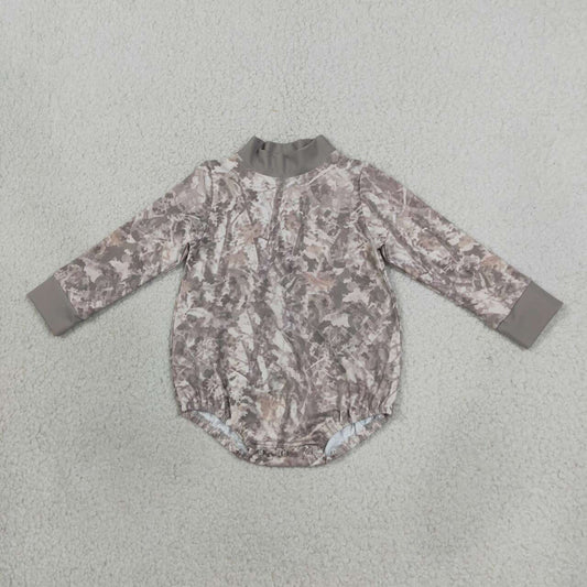 Camouflage print toddle baby boy long sleeve yoga romper