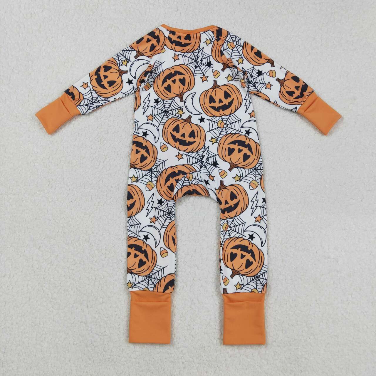 Toddle girl Halloween skull pumpkins design romper