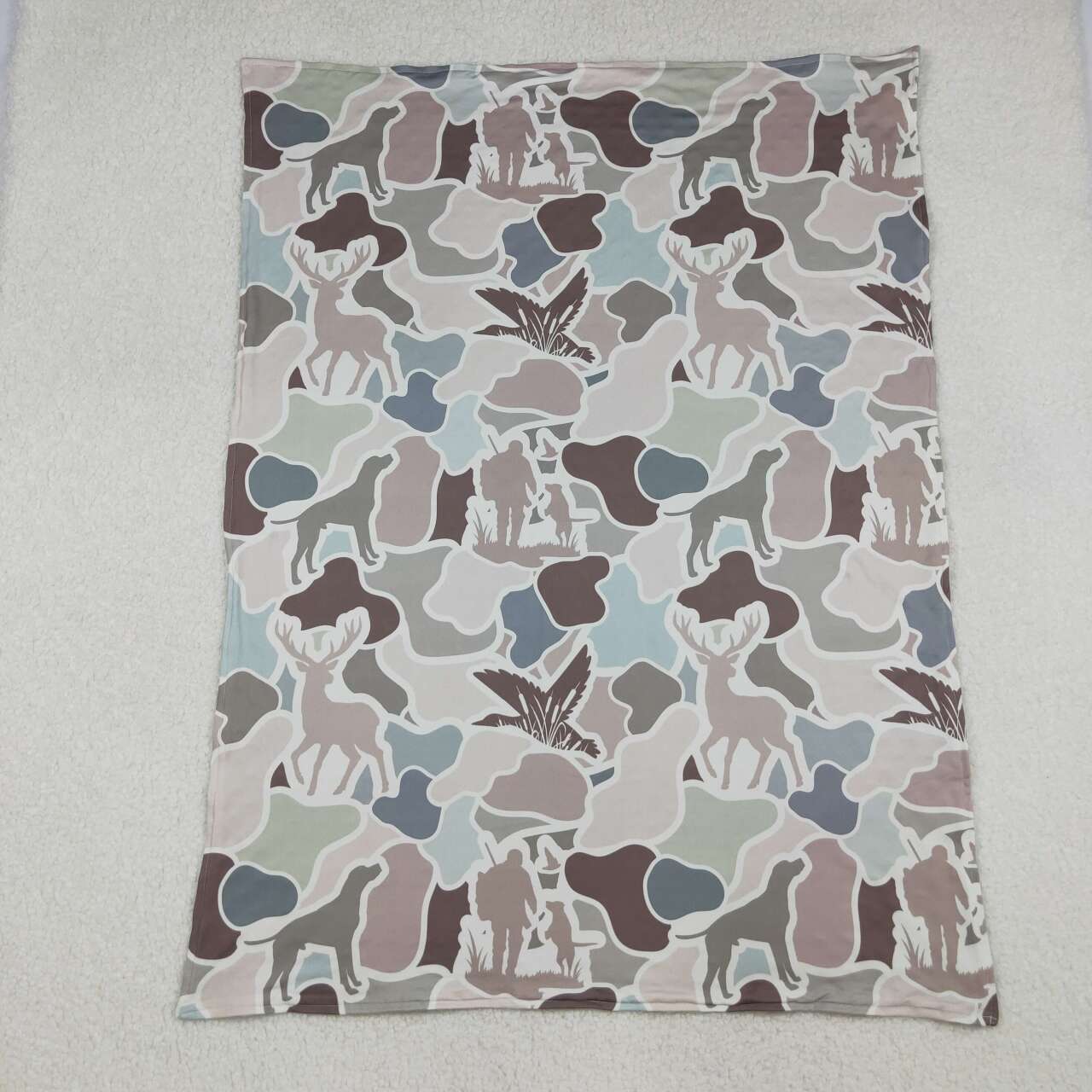 toddle kids deer dog duck print soft blanket