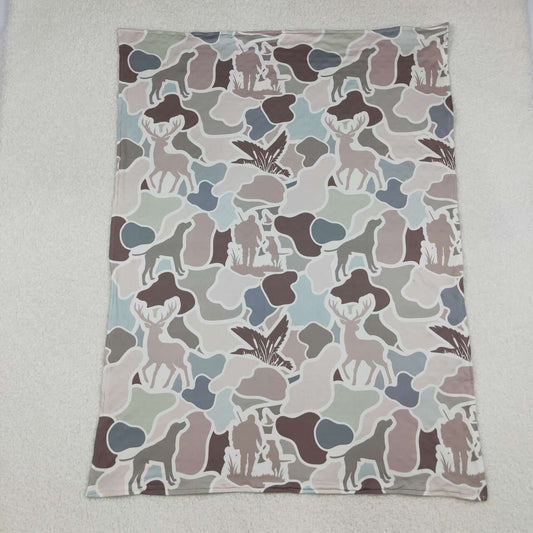 toddle kids deer dog duck print soft blanket