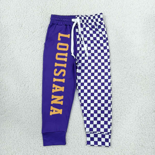 Louisiana team print boys milk silk pants
