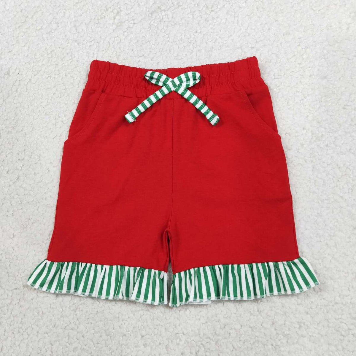 Toddle baby girls red color summer shorts