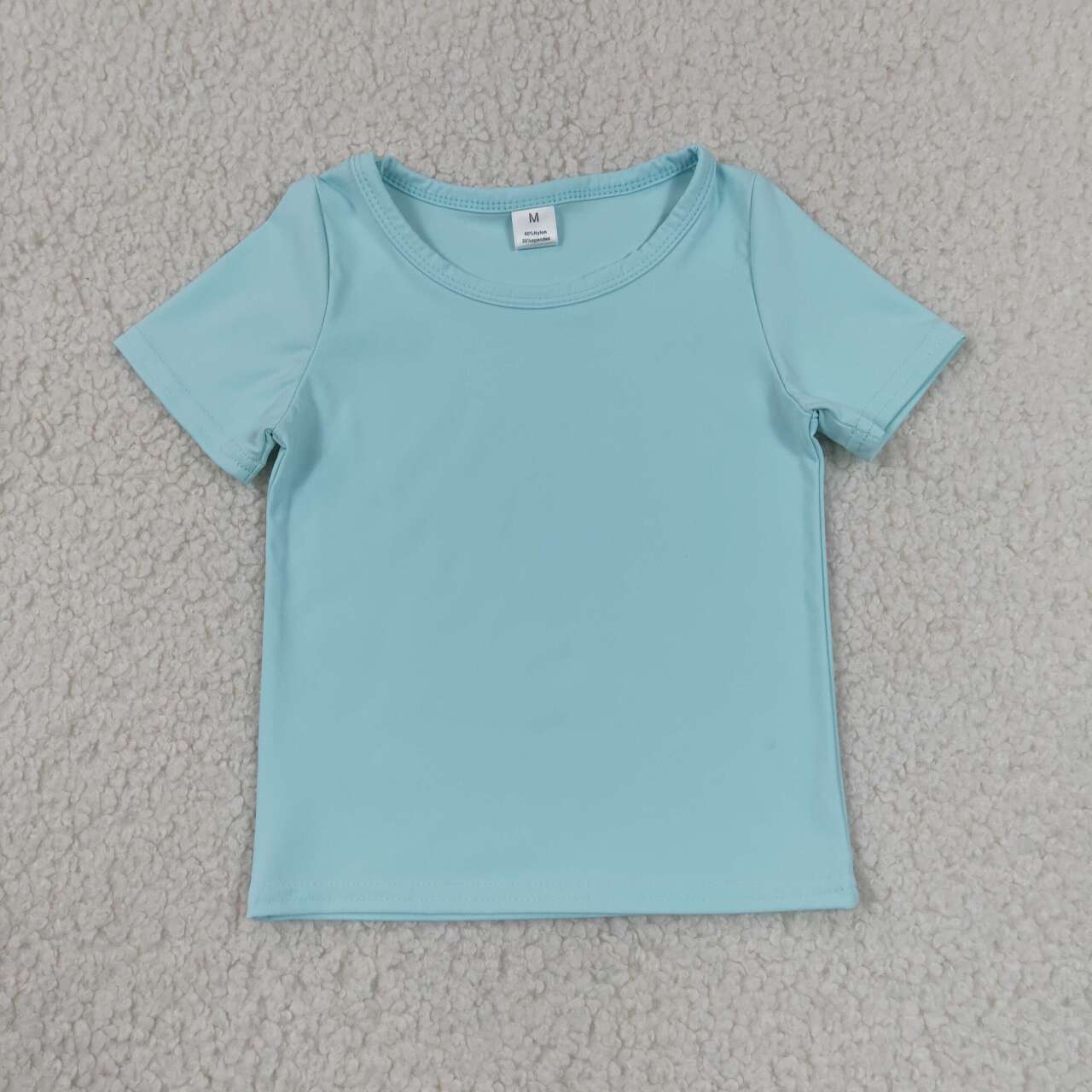 Blue color girls yoga short sleeve top