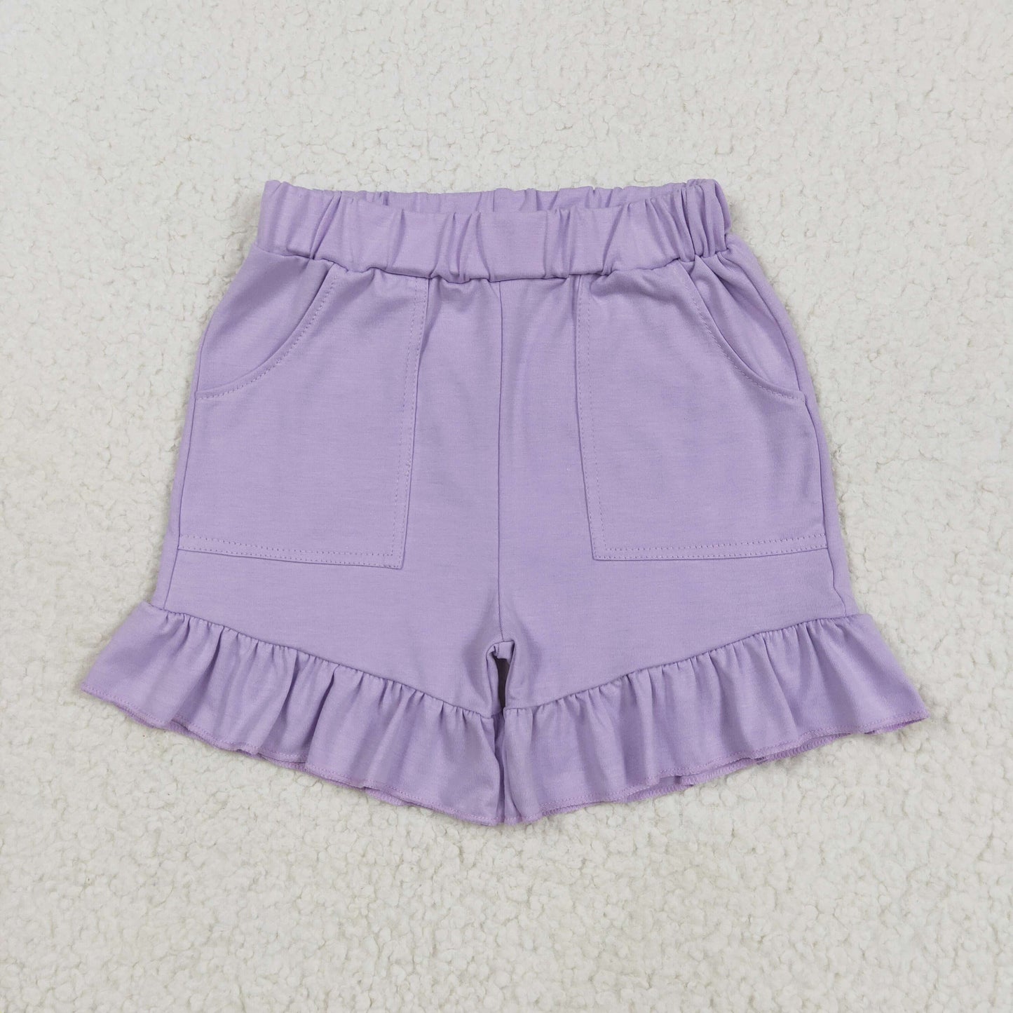 Toddle baby girls lavender cotton shorts