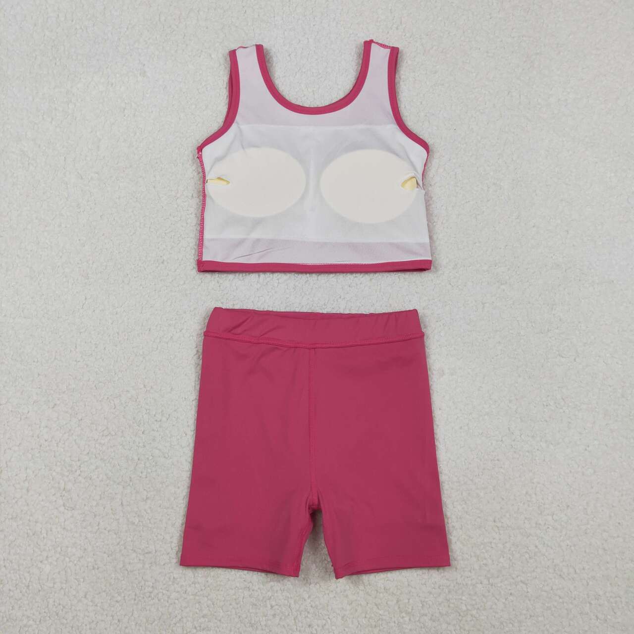 Baby girls hot pink active wear athletic summer yoga outfit